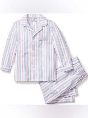 PETITE PLUME KID’S TWILL PAJAMA SET IN VINTAGE FRENCH STRIPES, 7